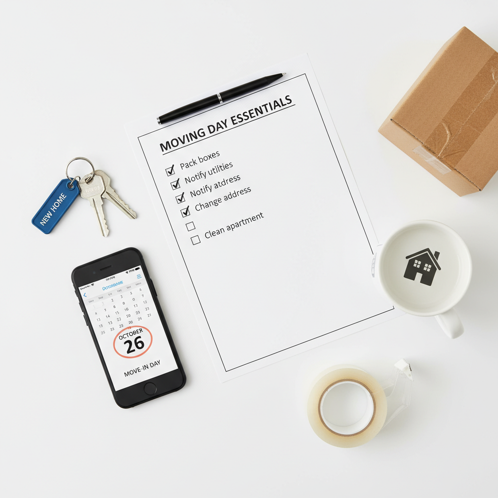 Umzug Checkliste – Frau plant ihren Umzug mit einer Checkliste